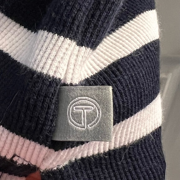 T by Talbots Women’s Black and White Striped Long Sleeve Top - Picture 5 of 7